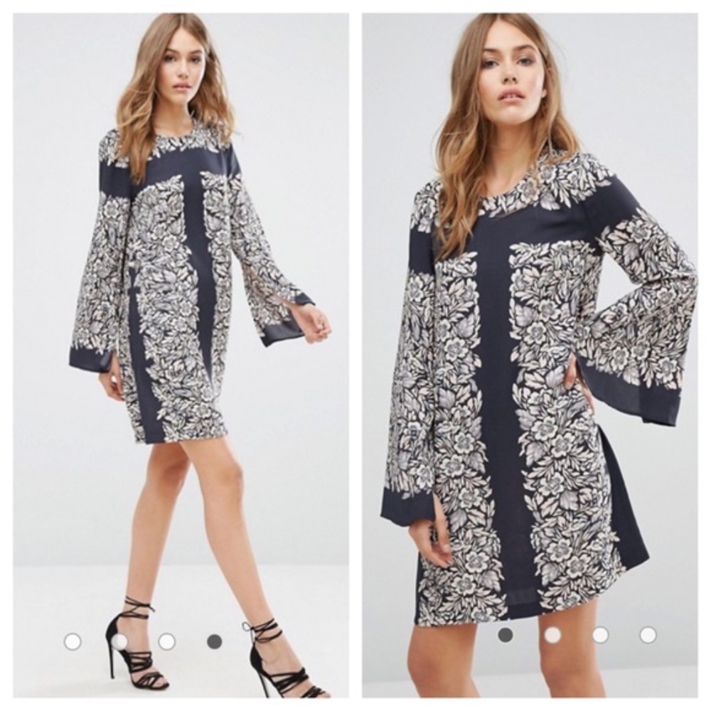 MAXAZRIA | Dulchey Floral Print Tunic Dress